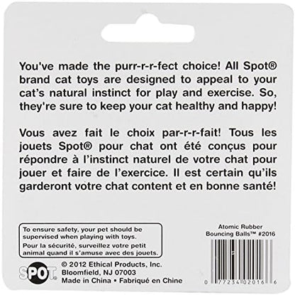 Ethical Atomic Bouncing Ball Cat Toy, 2-Piece (colors may vary) (Pack of 4) - Image 2