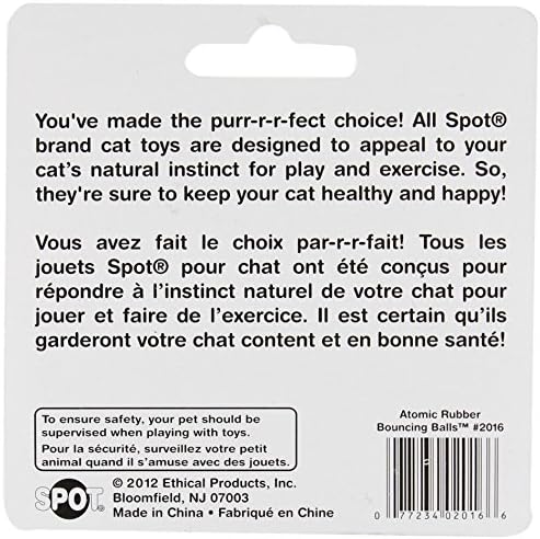 Ethical Atomic Bouncing Ball Cat Toy, 2-Piece (colors may vary) (Pack of 4) - Image 2