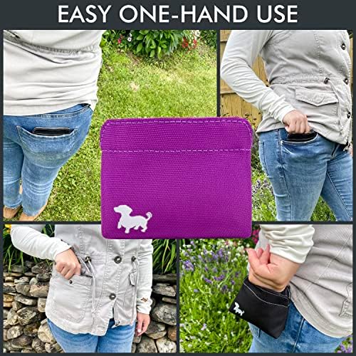 Small Dog Treat Pouch – Slim Magnetic Pocket Dog Treat Bag for Walking & Training – Discreet Clip On Treat Pouch for Leash, Waistband or Pocket – Mess Free Storage (Pink) - Image 3