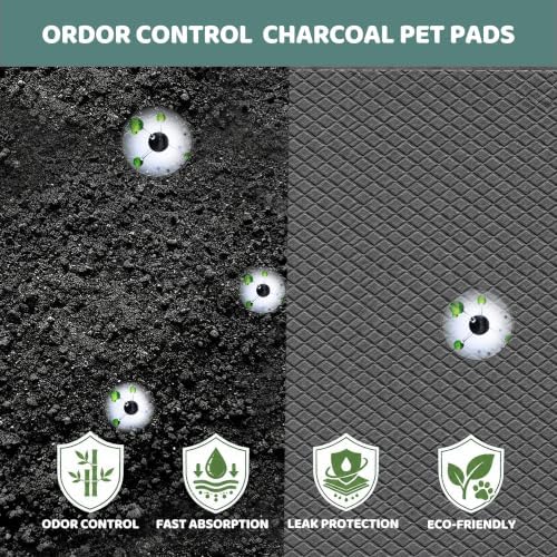 Gimars XXXL 31"x47" 40 Counts Odor-Control Charcoal Pee Pads for Dogs, Super-Absorbent and Leak-Proof Pet Training Pee Pads, Disposable Charcoal Puppy Pads Suitable for Dogs, Cats and Rabbits - Image 4