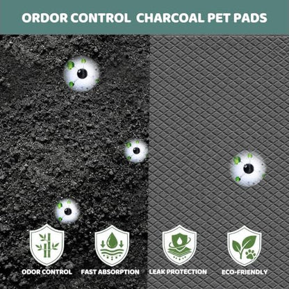 Gimars XXXL 31"x47" 40 Counts Odor-Control Charcoal Pee Pads for Dogs, Super-Absorbent and Leak-Proof Pet Training Pee Pads, Disposable Charcoal Puppy Pads Suitable for Dogs, Cats and Rabbits - Image 4