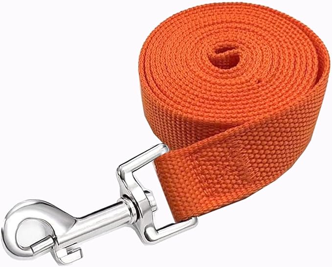 Strong Nylon Dog Leash, 4FT/ 5 FT/ 6FT Dog Leashes for Medium Large Dogs (6FT, Orange)