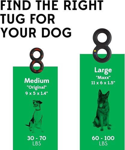 Goughnuts — Dog Toys for Aggressive Chewers | Virtually Indestructible Pull Toy for Medium Breeds Such as Pit Bulls and German Shepherds | Heavy Duty Tug Dog Toy | Black
