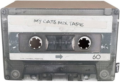 Mixtape Cardboard Cat Scratcher, Large (54 x 31 x 35 cm), Black