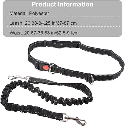 Hands Free Dog Leash, 1 PCS Dog Waist Belt with Leash Elastic Dog Running Belt with Waist Belt for Medium and Large Dog