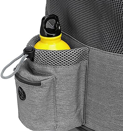 Wheeled Pet Carrier Backpack Pet Stroller, Travel Carrier, Car Seat for Small Dogs Cats Puppies, Comfort Cat Backpack Removable Rolling Wheels – Mesh Ventilation Windows (Grey) - Image 5