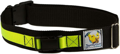 Squishy Face Studio Hands Free Dog Leash Belt - Medium-Large - Neon Yellow