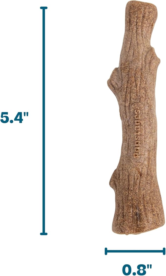 Pupstages Dogwood Dog Chew Toy – Real-Wood Blend, Natural Flavor & Texture, Moderate Chewers, Small, 5.4"