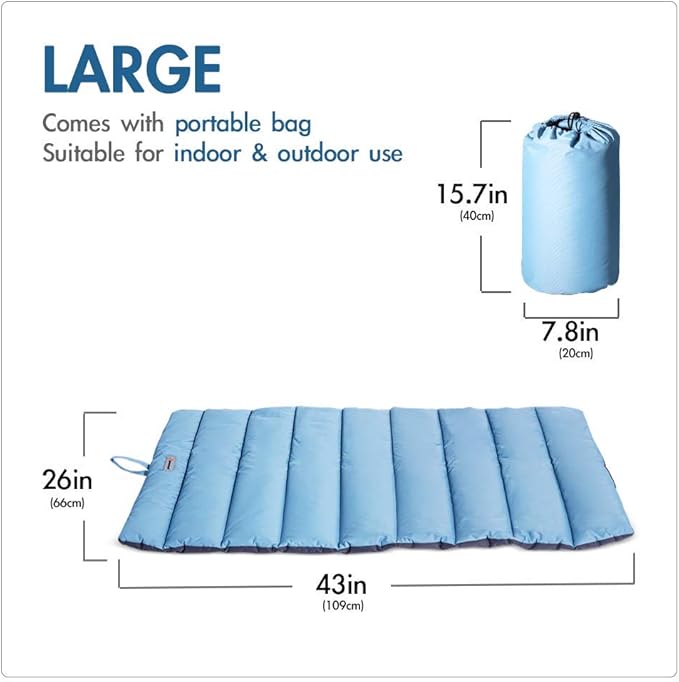 CHEERHUNTING Outdoor Dog Bed, Waterproof, Washable, Large Size, Durable, Water Resistant, Portable and Camping Travel Pet Mat