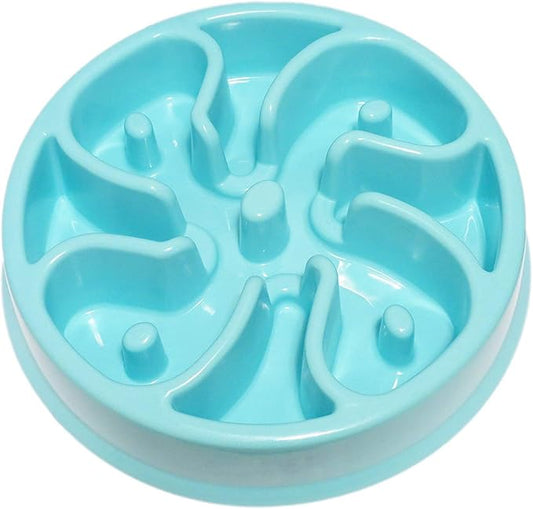 WenYing Slow Feeder Puzzle Dog Bowls, Interactive Bloat Stop Busy Bowl, Food Water Fun Feeding, Non-Slip Anti Choke Healthy Diet Bowls (Blue 1)