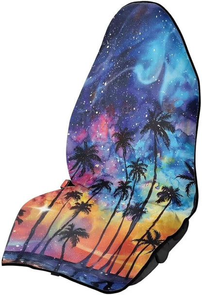 Coldinair Galaxy Palm Tree Waterproof Sweat Towel Seat Cover Universal for Car Truck SUV Seat for Workout,Gym,Hiking,Beach,Outdoor Activities
