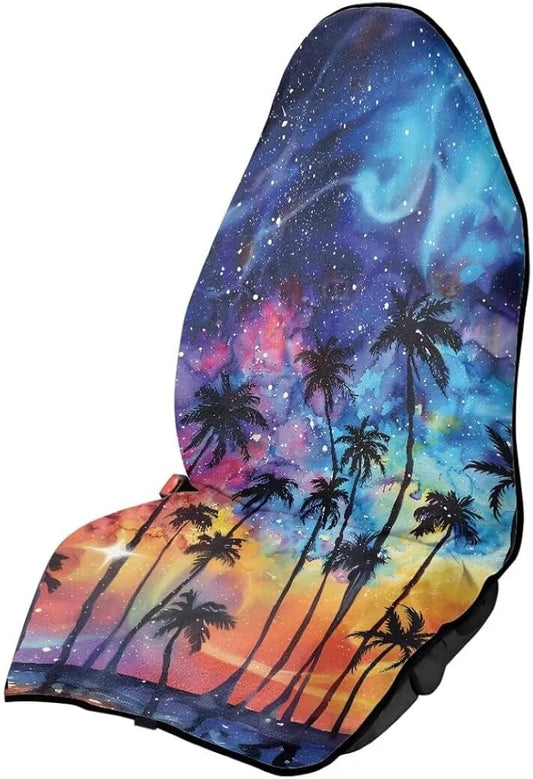 Coldinair Galaxy Palm Tree Waterproof Sweat Towel Seat Cover Universal for Car Truck SUV Seat for Workout,Gym,Hiking,Beach,Outdoor Activities