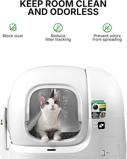 PETKIT Magnetic Dustproof Curtain 3.0 for PUROBOT MAX PRO 2 Self Cleaning Cat Litter Box