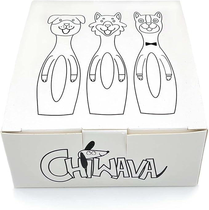 CHIWAVA 3 Pack 5.7 Inch Squeaky Latex Dog Toys Standing Stick Dog Dog Toy Puppy Fetch Interactive Play for Small Dogs