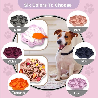 Dog Slow Feeder, Moon Dual-Sided Pet Feeding Bowl, Food-Grade Silicone, Slow Feed & Lick-Friendly Design, Easy to Clean, Anti-Slip, Durable & Safe for Cats and Dogs Cloud