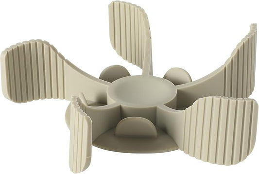Gibson Home Curious Canines 7.5” Slow Feeder Dog Bowl Insert, Silicone Anti-Gulp Insert, Fits Stainless Steel & Standard Dog Bowls, Dishwasher Safe, Taupe