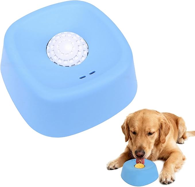 Yosoo Slow Feeder Dog Bowls, Dog Lick Bowl with Slip Resistant Material, Bright Colors, Dishwasher Safe, 6.10x6.10x2.36in, for Yogurt & Purees (Blue)