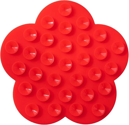 Cats Lick Pad with Suctions Cup Slow Feeders Licking Mat Flower Shape Silicone with Suctions Cup Dog Mat Silicone Dog Treat