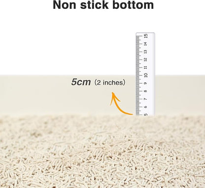 Cat Litter 12LB/2 Packs Dust-Free Clumping Tofu Cat Litter Quickly Absorb Odors Toilet Can Flush Into The Toilet Pure Natural tofu cat Litter (Original Flavor)