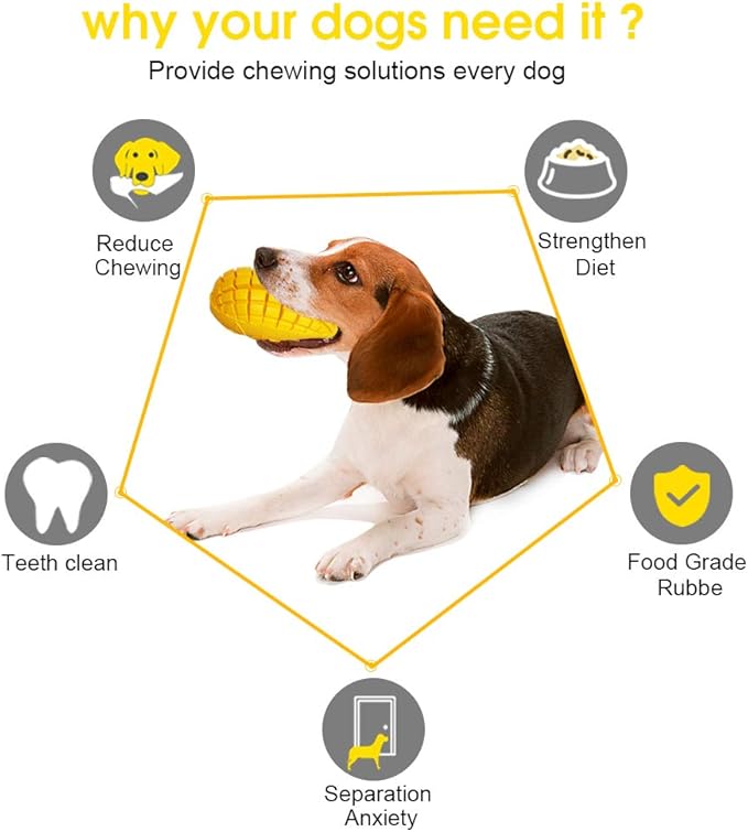 Upgrade Mango Dumbbells Dog Chew Toys for Aggressive Chewers Large Dogs, Indestructible Tough Dog Toys Interactive Durable with Mango Scent, Dental Clean Highly Bite Resistant