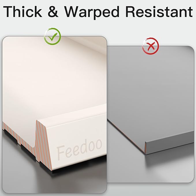 Pet Feeding Mat [Warped Resistant Raised Edge], Water-Proof Silicone Placement for Food Water Bowls, Anti-Slip Base Protect Floor, BPA-Free&Dishwasher-Safe [18.5x11.5inch Small, Sand White]