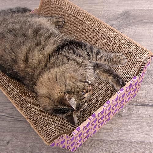 SmartyKat Super Scratcher Chaise Corrugated Cat Scratcher, Catnip Infusion Technology - Brown, One Size - Image 3