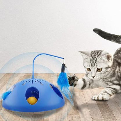 for Toys Funny Kitten Wand Relieve Boredom for Self for Play Toys Feather Hide&Seek with Electric Toys