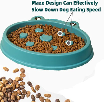 Slow Feeder Dog Bowl,Anti Gulping Healthy Eating Interactive Bloat Stop Fun Alternative Dog Slow Food Feeding Pet Bowl,