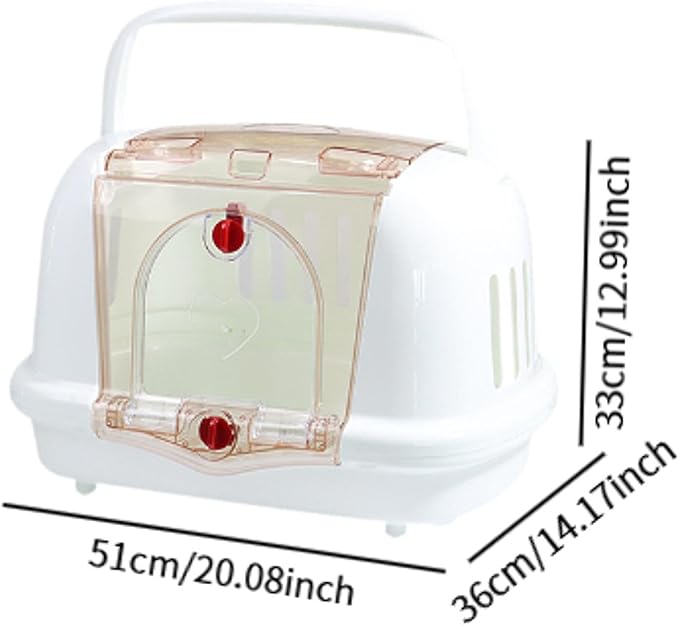 Dog Crate Pet Carrier Lightweight Pet Supplies Sturdy Portable Breathable Kennel Cat Carrier for Dog Kitten Walking Camping, White