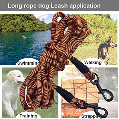 BTINESFUL Dog Tie Out 8/12/20/30/50/75ft Long Tether Rope Dog Lead for Yard - Image 6
