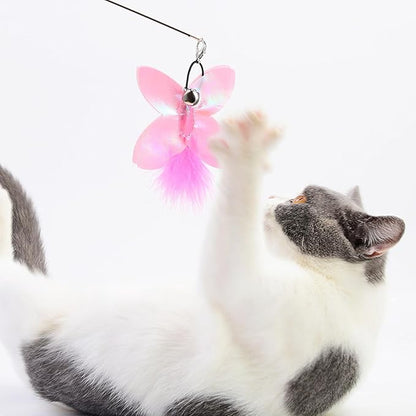 VILLCASE 5Pcs Cat Interactive Toys Teaser Replacement Heads for Indoor Cats Premium Fun Exercise Strengthen Pet Bonding