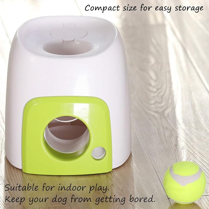 Dog Ball Reward Machine, Interactive Tennis Balls Rolling to Motivate, ABS pet Toys for Indoor and Outdoor Play
