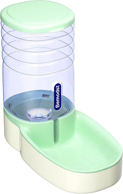 Bemodst Automatic Pet Water Dispenser - Automatic Cat & Dog Water Bowl, 3.8L Gravity Design, Suitable for Small & Medium-Sized Pets (Green)