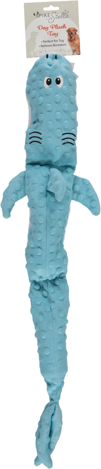 Cudlie Stuffless Plush Dog Toy with Multiple Large Squeakers – No-Stuffing Squeaky Dog Toy for Small & Medium Dogs – Alligator, Shark, Duck & Hippo Animal Designs