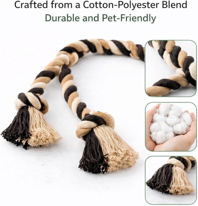 Large and Medium Dog Chew Toys for Aggressive Chewers, Dog Rope Toys for Medium Dogs, Indestructible Dog Toy, Knotted Dog Toys for Aggressive Chewers