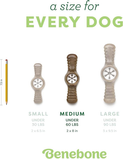 Benebone Pawplexer Interactive Treat Dispensing Tough Dog Puzzle Chew Toy, Made in USA, Medium, Real Bacon Flavor