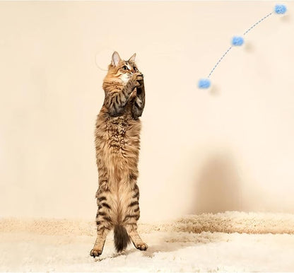 Andiker Cat Sparkle Balls, 6pcs 2.36 Inches Cat Pom Pom Ball Glitter Tinsel Kitten Balls Toy Foil Fuzzy Ball for DIY Craft Colorful Interactive Cats Toys for Indoor Cats to Keep Fit and Active (6Pcs)