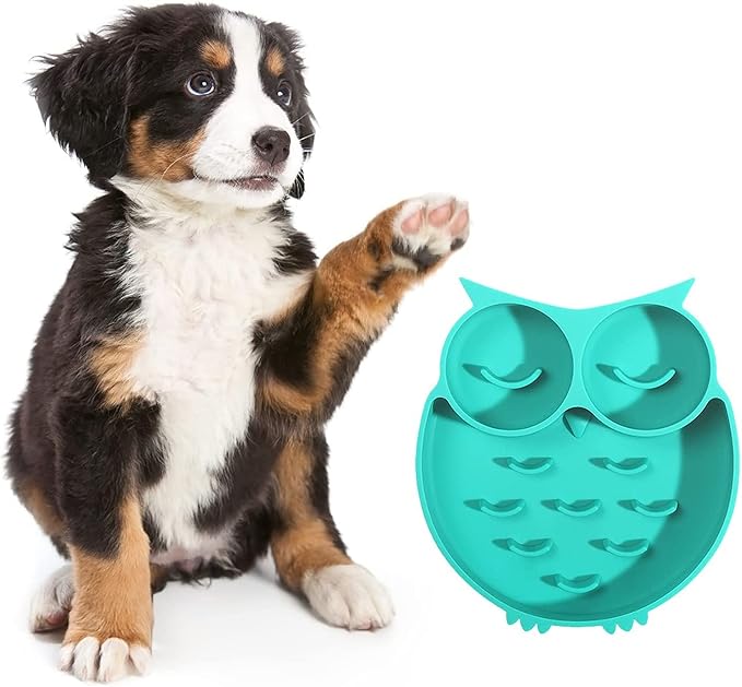 Slow Feeder Dog & Cat Bowl, Dog Puzzle Toys, Slow Feeder for Boredom & Anxiety Reduction, 12 oz, Silicone, Non-Slip Suction Cups
