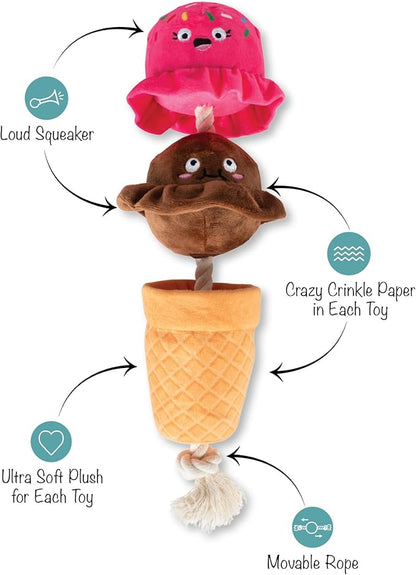 Fringe Studio Losing Cone-TROL Plush Dog Toy, Pet Shop Collection (314433)
