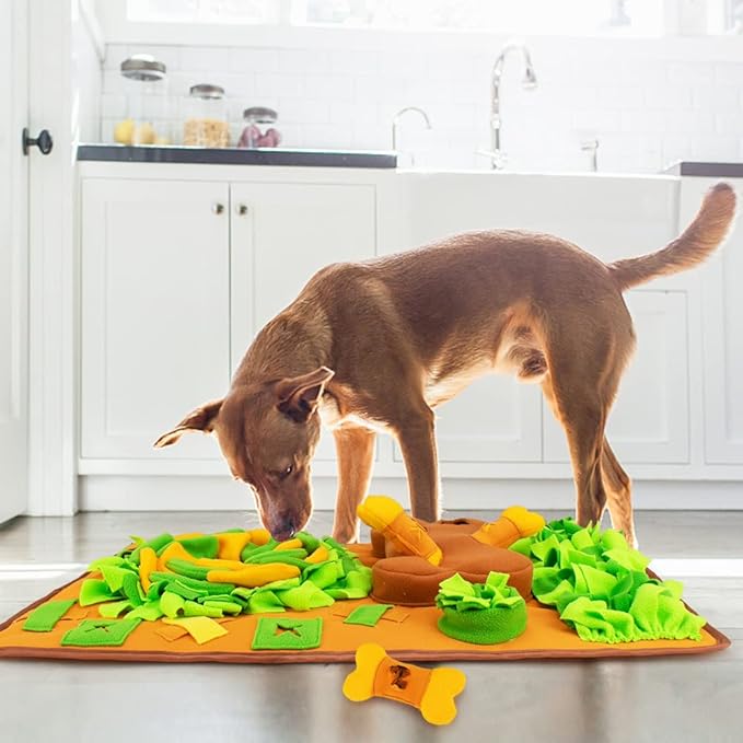 Awoof Snuffle Mat - Dog Enrichment Feeding Mat for Smell Training & Slow Eating, Interactive Dog Toy & Feed Game for Sniffing & Mental Stimulation