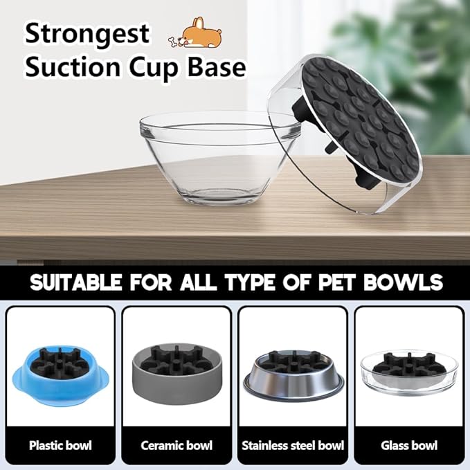 Soft Silicone Anti-Choking Puzzle Dog Bowl Insert, Anti-Slip Slow Eating Feeder for Regular Elevated Dog Bowls