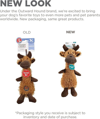 Outward Hound Scruffles Moose Plush Squeaky Dog Toy, Large