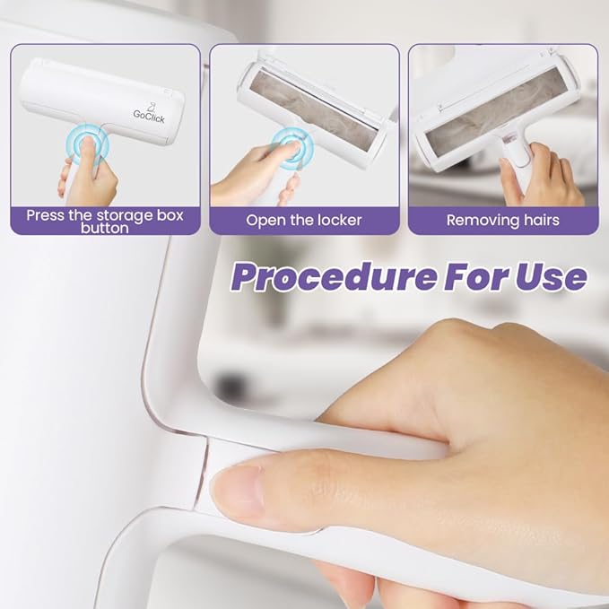 The GoClick Roller Pet Hair Removal Tool effortlessly removes dog and cat hair from furniture, clothes, and more. Durable, easy to use, and built for a cleaner, fur-free home.
