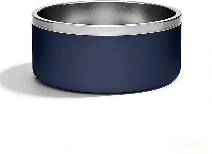 Non-Slip 42oz Stainless Steel Dog Bowl for Large Dogs – Heavy Duty, Dishwasher Safe & Rustproof, Extra Wide Base Prevents Tipping, Durable Pet Food & Water Feeder (Blue)