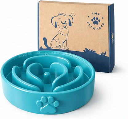 Slow Feeder Dog Bowls – Dog Bowl Slow Feeder – Microwaveable Dog Slow Feeder for All Breeds – Lead and BPA-Free Ceramic Pet Bowl – Pet Feeder for Fast Eaters