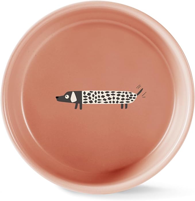 Fringe Studio George The Dog Medium Stoneware Pet Bowl, PetShop Collection (479009)