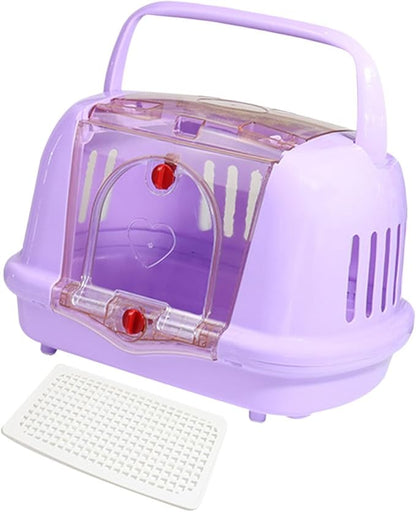 Dog Crate Pet Travel Carrier Ventilation Pet Supplies Sturdy Hard Sided Cat Carrier for Kitten Airline Indoor Outdoor Walking, Purple