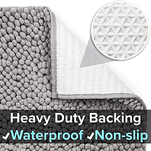 CatGuru Cat Litter Mat, Medium, Extra Large, XXL, Waterproof Litter Box Mat, Non Slip Kitty Litter Mat, Machine Washable Litter Trapping Mat, Soft Litter Tray, Cat Stuff (XL, Gray/Heavy-Duty) - Image 3