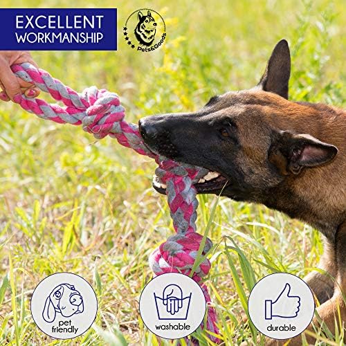 Pets&Goods Rope Chew Toy for Large & Medium Dogs – Heavy-Duty Cotton Tug Toy for Chewing, Fetch & Dental Health – Durable, Washable, Eco-Friendly - Image 6