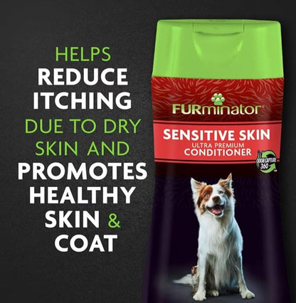 Furminator® Deshedding Ultra Premium Shampoo & Conditioner Bundle for Sensitive Skin. 16oz.